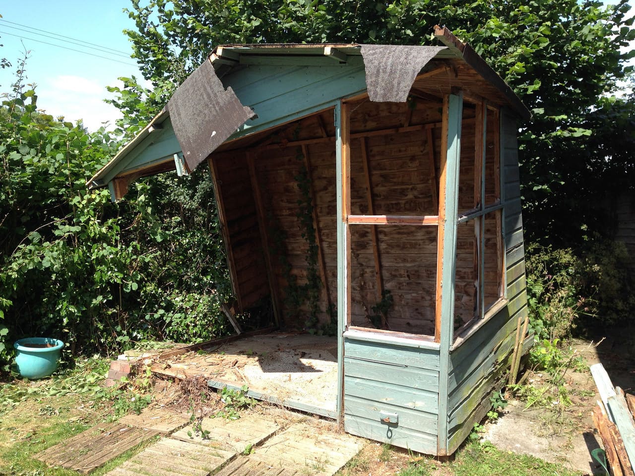 A rather fragile looking summerhouse